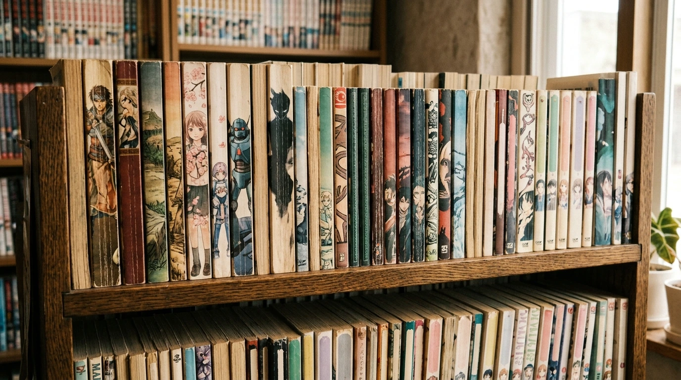 Pila di volumi manga