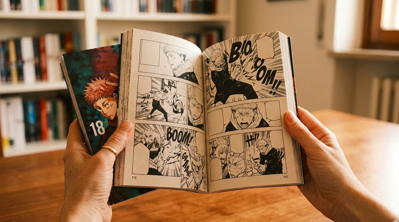 Ragazzo che legge un fumetto