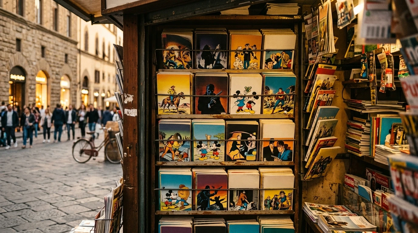 Sezione graphic novel in libreria