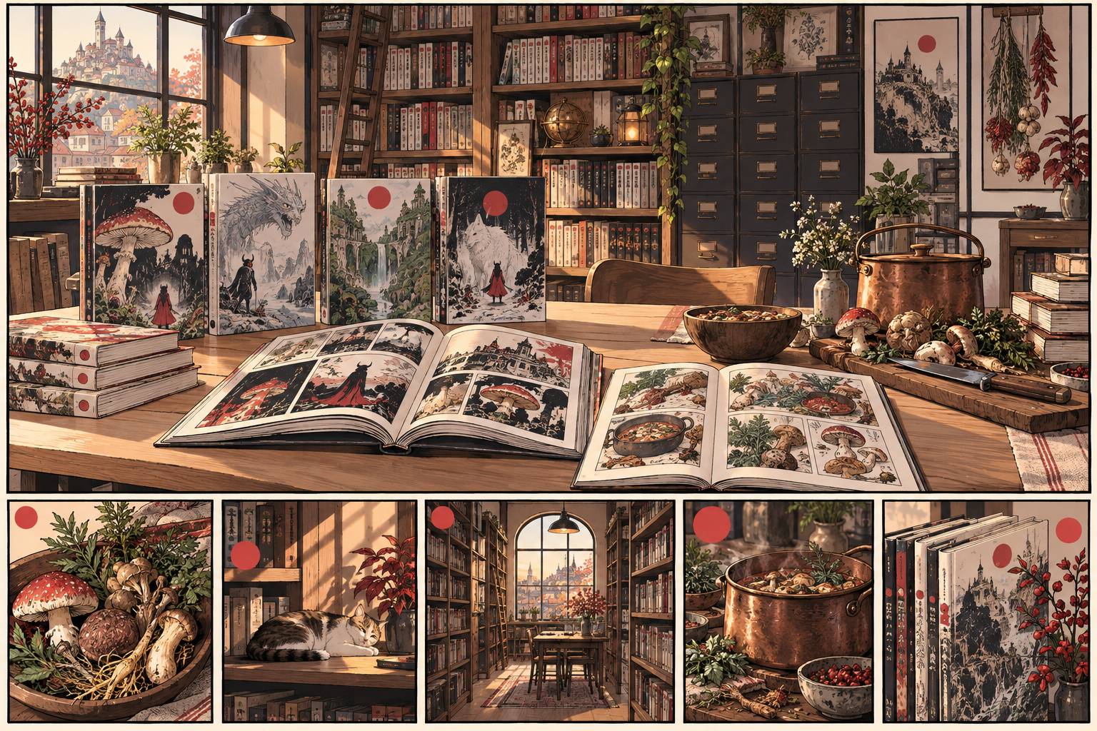 Illustration éditoriale du sujet : Cibo Sotterraneo: Delizie e Sopravvivenza nelle Profondità del Dungeon