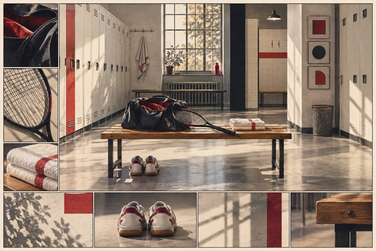 Table de tennis de table avec raquette et balle dans un gymnase au soir