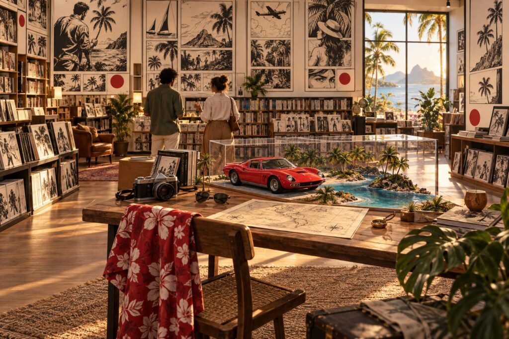 Illustration éditoriale du sujet : Una vita da Magnum P.I.: Avventure e misteri sotto il sole delle Hawaii